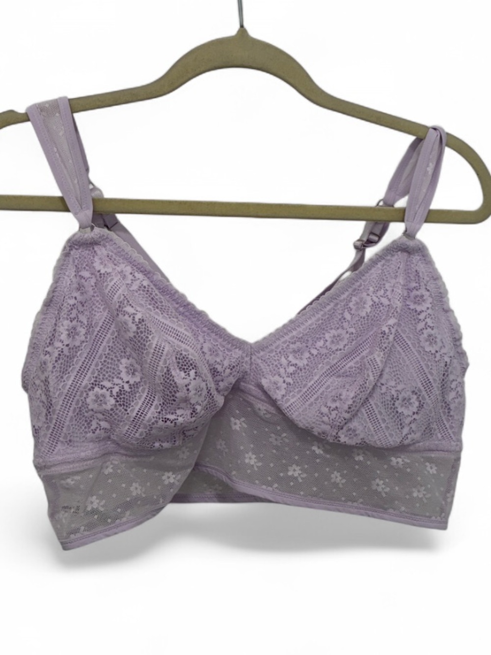 Aerie Light Purple Lace Padded Bralette